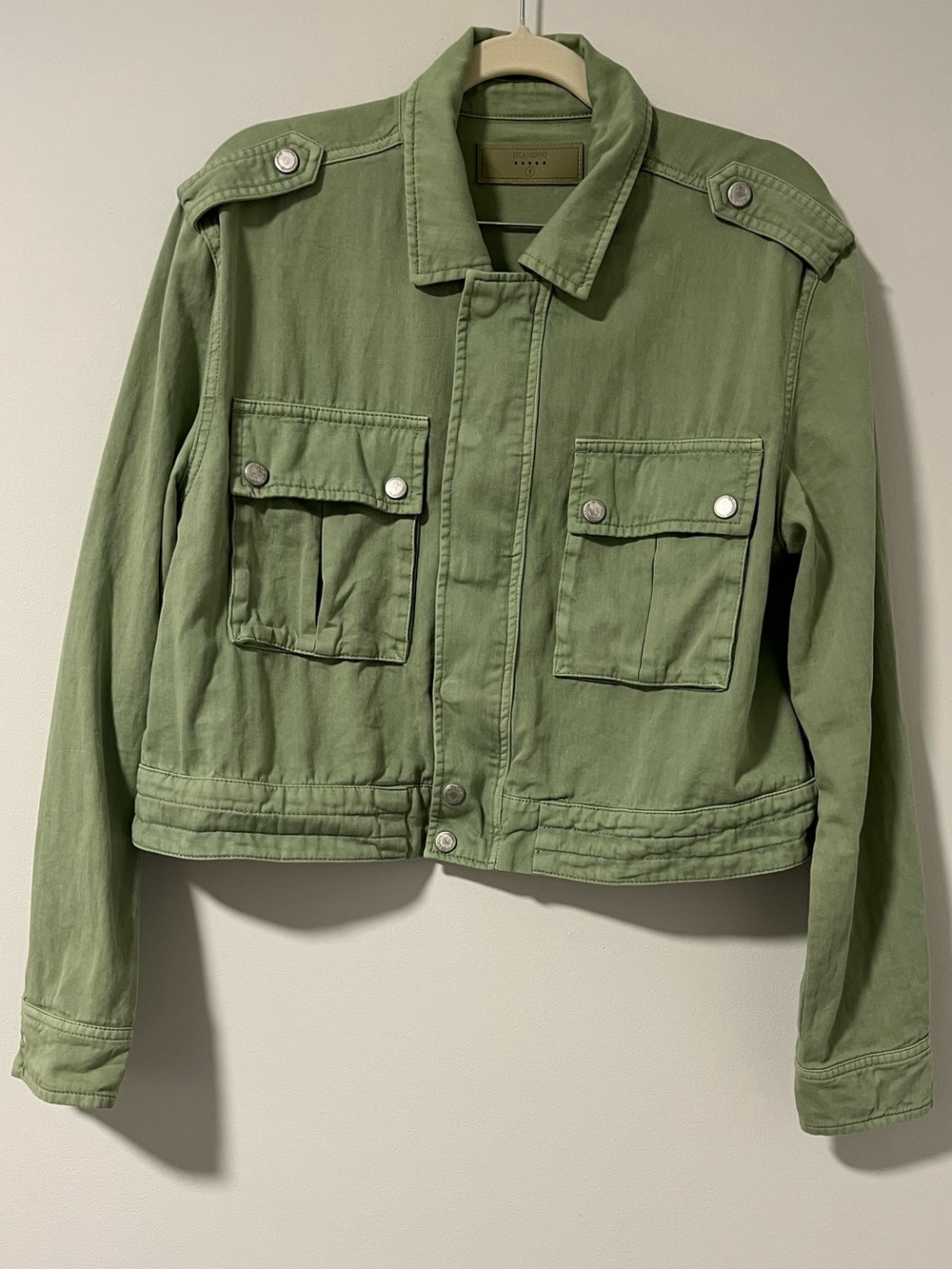 Blank NYC Utility Crop Jacket 100% Cotton